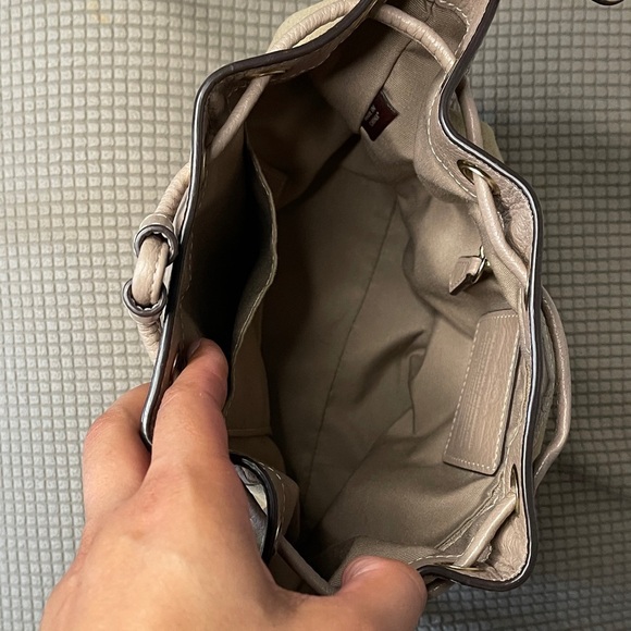 Coach Stage Coach Bucket Beige and Brown Crossbody Bag - Picture 6 of 8